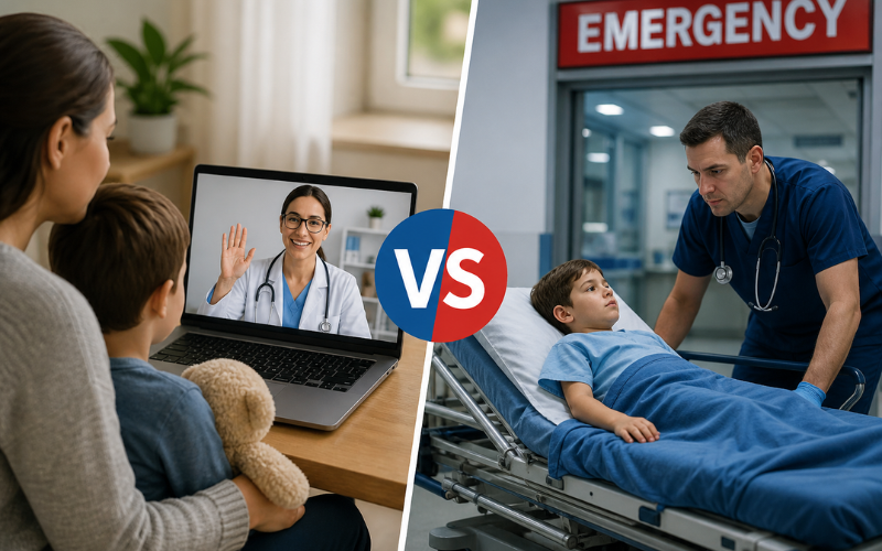 Pediatric Telemedicine vs Emergency Room